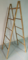 Self Standing Double Bamboo Ladder Racks