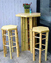 BBT-30H Hexagon Bamboo Bar Bistro Table