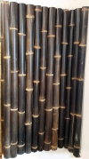 Black Bamboo Poles Wall