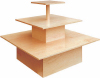 BST-26 Tiered E Bamboo Square Display Table