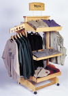 EBRW Engineered Bamboo Clothing Rack with Shelves