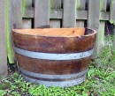 Reclaimed Oak Wine Barrel Planter