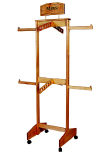 SB24CR series 2 tiers 4 ways clothing rack