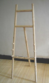 Log Wood Display Floor Easel