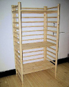 Wood Dowel Cubical Shelf Rack