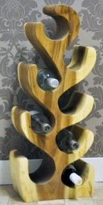 Solid Wood Wine Rack Stand, hold 8 bottles.