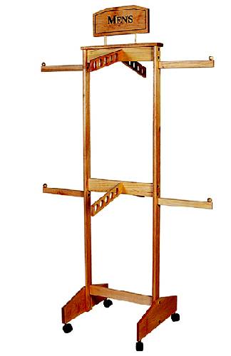 SB24CR series 2 tiers 4 ways clothing rack